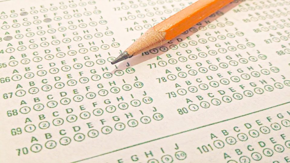 Standardized Test Bubbles and Pencil